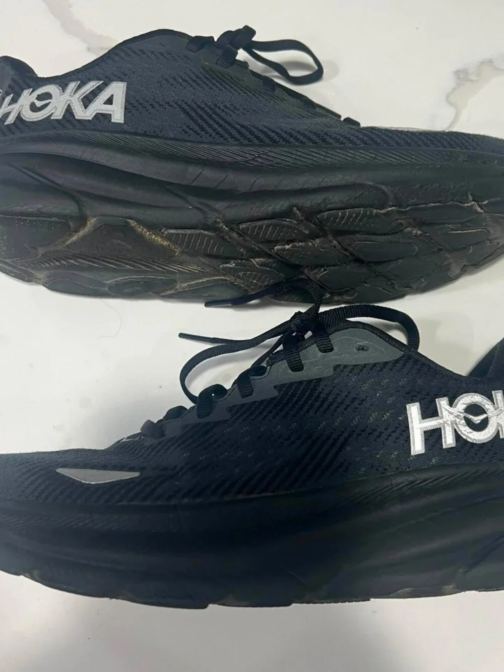 HOKA Womens Clifton 9 GTX Waterproof Running Shoes Black Size 8.5